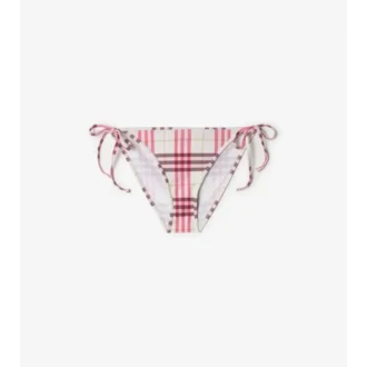 Slip de bikini cu imprimeu în carouri