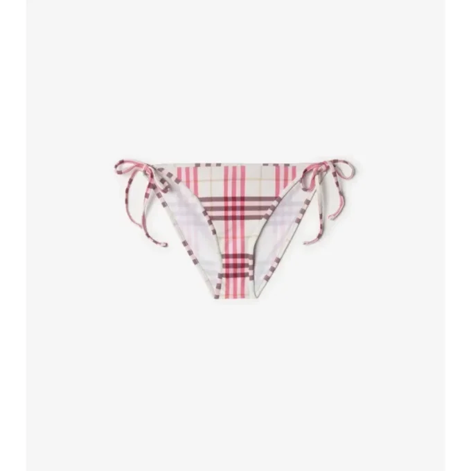Slip de bikini cu imprimeu în carouri Slip de bikini cu imprimeu în carouri