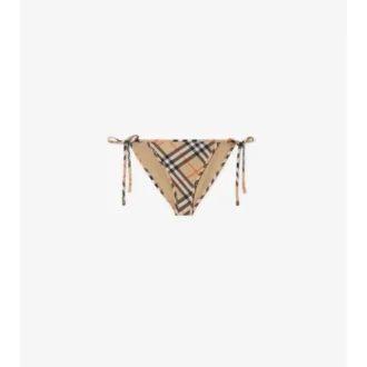 Slip de bikini cu imprimeu în carouri