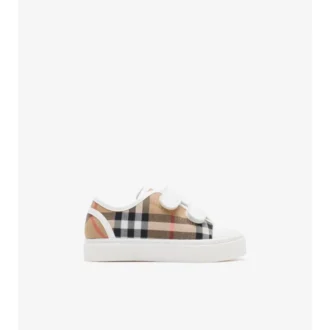 Sneakersi din bumbac cu model în carouri
