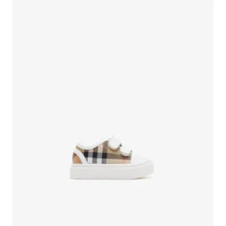 Sneakersi din bumbac cu model în carouri