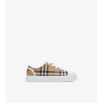 Sneakersi din bumbac cu model în carouri