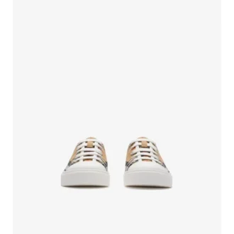 Sneakersi din bumbac cu model în carouri