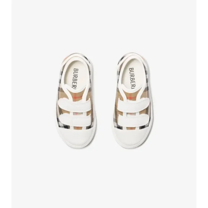 Sneakersi din bumbac cu model în carouri Sneakersi din bumbac cu model în carouri