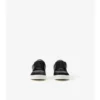Sneakersi din piele, piele de căprioară și model Check Sneakersi din piele, piele de căprioară și model Check