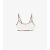 Top de bikini cu bordură în carouri Top de bikini cu bordură în carouri