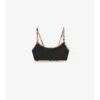Top de bikini cu bordură în carouri Top de bikini cu bordură în carouri