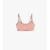 Top de bikini cu bordură în carouri Top de bikini cu bordură în carouri