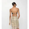 Top de bikini cu bordură în carouri Top de bikini cu bordură în carouri