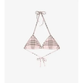 Top de bikini cu imprimeu în carouri