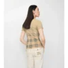 Top din bumbac elastic cu imprimeu în carouri degradé Top din bumbac elastic cu imprimeu în carouri degradé