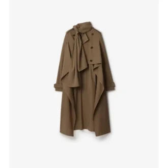Trench Coat cu eșarfă lungă din mătase