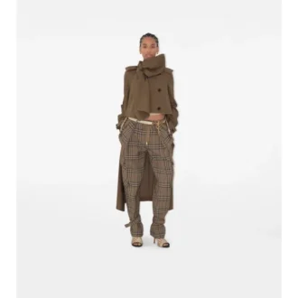 Trench Coat cu eșarfă lungă din mătase