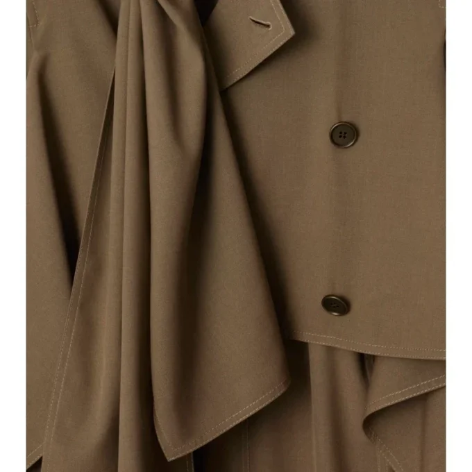Trench Coat cu eșarfă lungă din mătase Trench Coat cu eșarfă lungă din mătase