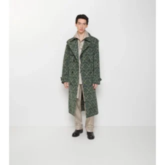 Trench Coat din amestec de viscoză în stil baroc