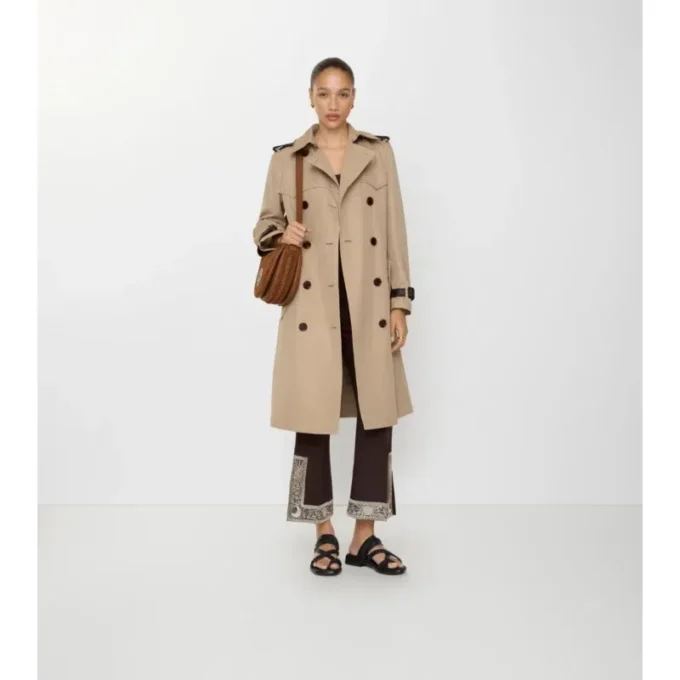 Trench Coat din bumbac și mătase Foxfield