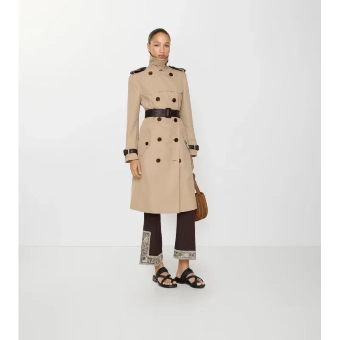 Trench Coat din bumbac și mătase Foxfield