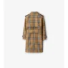 Trench Coat din bumbac twill cu imprimeu în carouri Trench Coat din bumbac twill cu imprimeu în carouri
