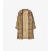 Trench Coat din bumbac twill cu imprimeu în carouri Trench Coat din bumbac twill cu imprimeu în carouri