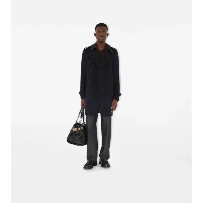 Trench Coat din cașmir de lungime medie Trench Coat din cașmir de lungime medie