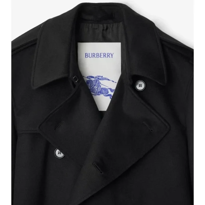 Trench Coat din cașmir de lungime medie Trench Coat din cașmir de lungime medie