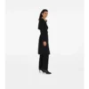 Trench Coat din gabardină cu guler în carouri Trench Coat din gabardină cu guler în carouri