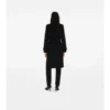 Trench Coat din gabardină cu guler în carouri Trench Coat din gabardină cu guler în carouri
