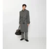 Trench Coat din lână cu model în zig-zag Trench Coat din lână cu model în zig-zag