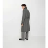 Trench Coat din lână cu model în zig-zag Trench Coat din lână cu model în zig-zag