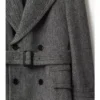 Trench Coat din lână cu model în zig-zag Trench Coat din lână cu model în zig-zag