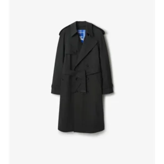 Trench Coat din lână elastică laminată