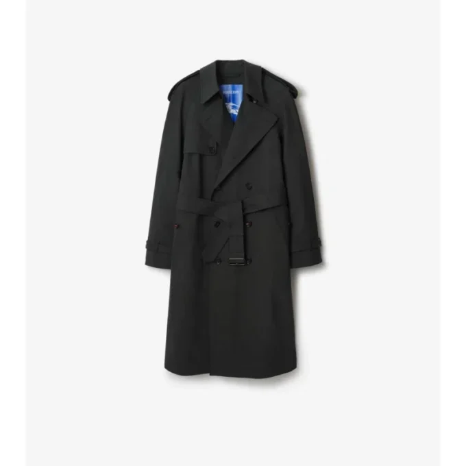 Trench Coat din lână elastică laminată