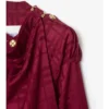Trench Coat din mătase cu imprimeu în carouri