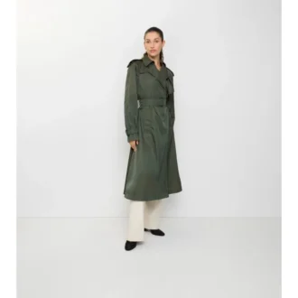 Trench Coat din nailon cu glugă