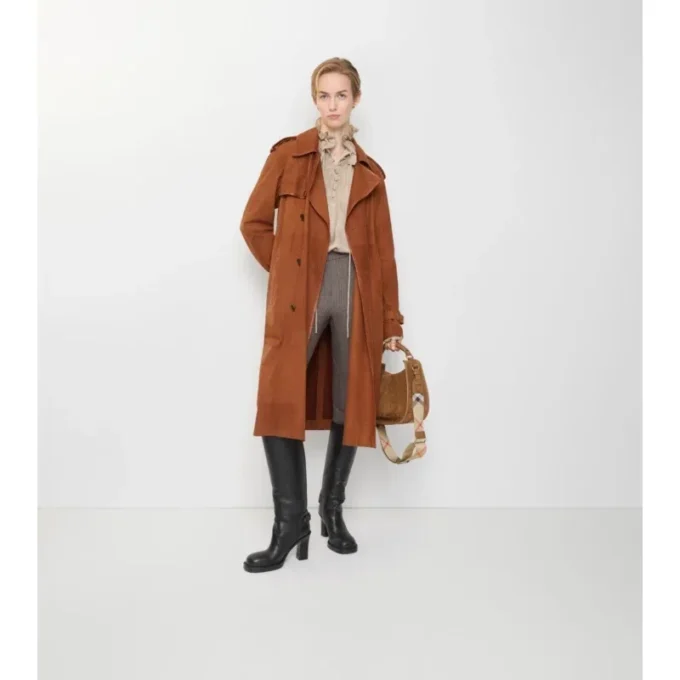 Trench Coat din nubuc Castleford