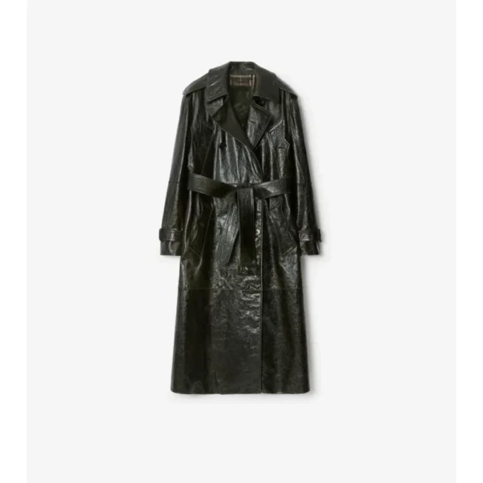 Trench Coat din piele embosată Trench Coat din piele embosată