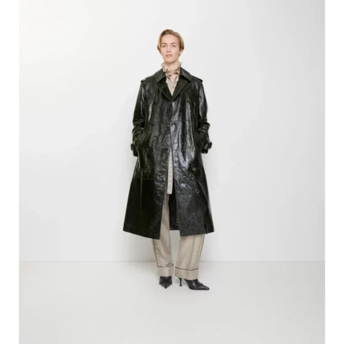 Trench Coat din piele embosată Trench Coat din piele embosată
