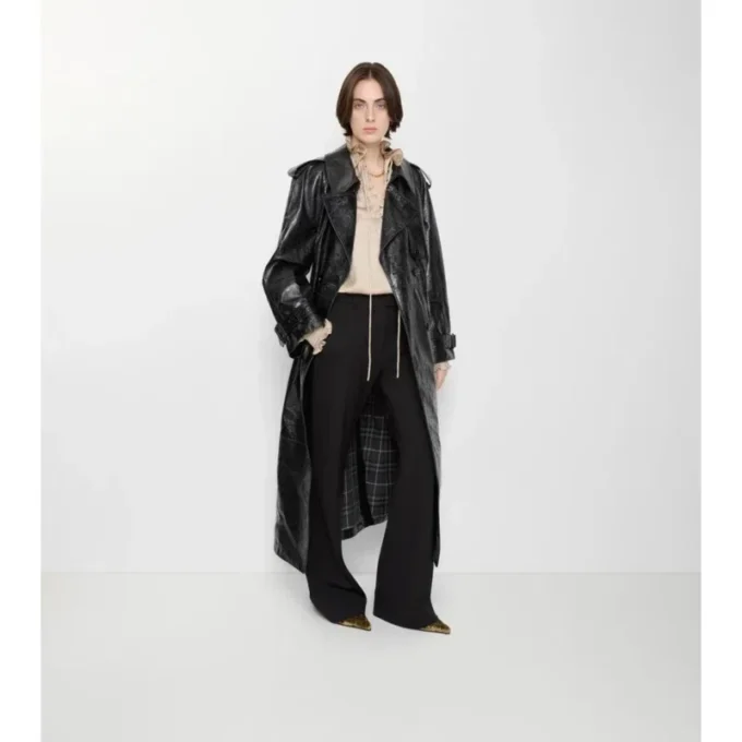Trench Coat din piele embosată Trench Coat din piele embosată