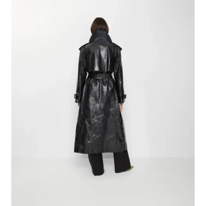 Trench Coat din piele embosată Trench Coat din piele embosată