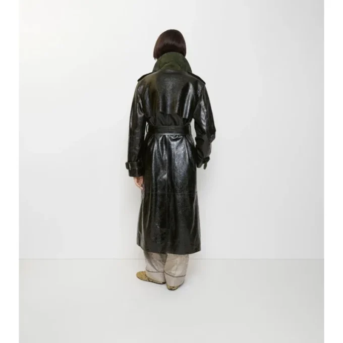 Trench Coat din piele embosată Trench Coat din piele embosată
