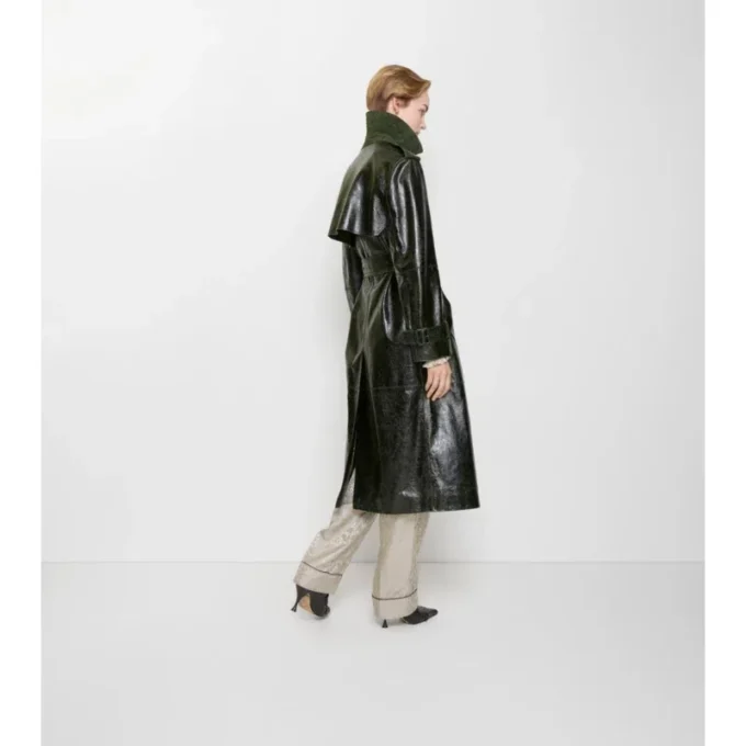Trench Coat din piele embosată Trench Coat din piele embosată
