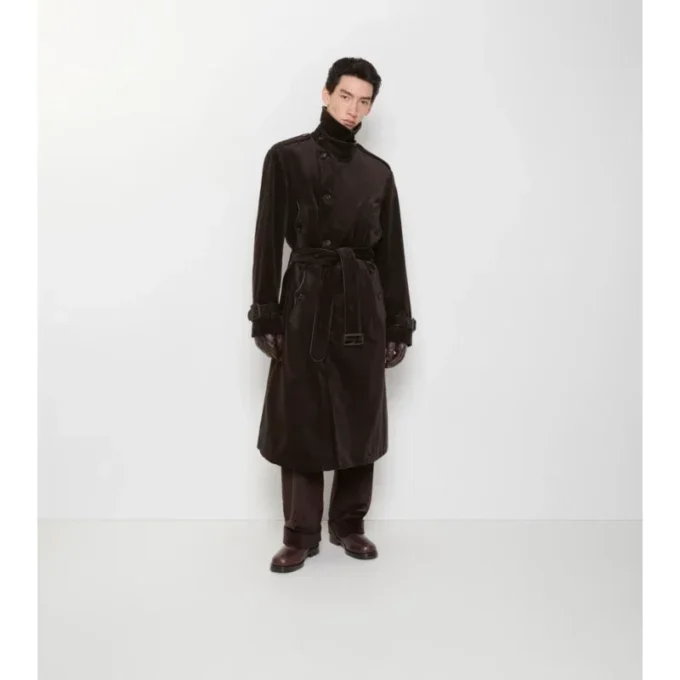 Trench Coat din velur