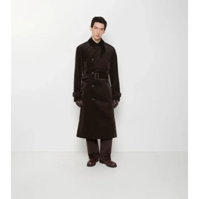 Trench Coat din velur