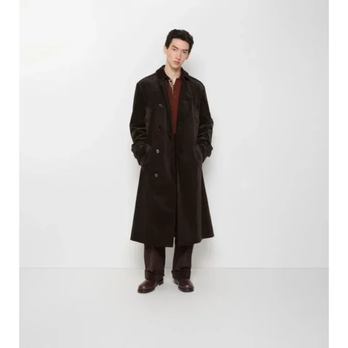 Trench Coat din velur