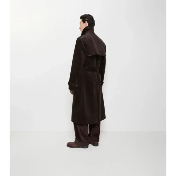 Trench Coat din velur