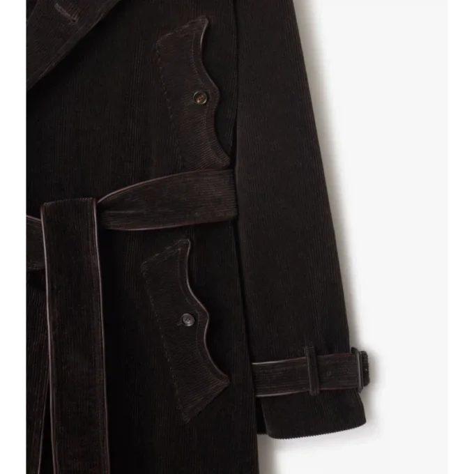 Trench Coat din velur