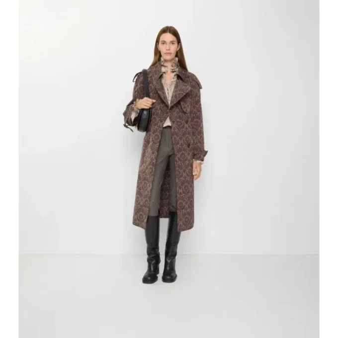 Trench Coat Fitzrovia din amestec de viscoză în stil baroc