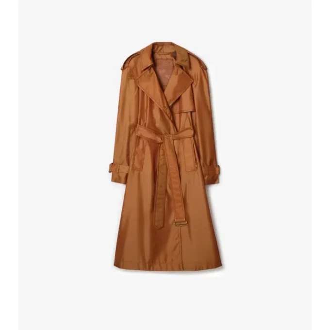 Trench Coat lung din amestec de nailon
