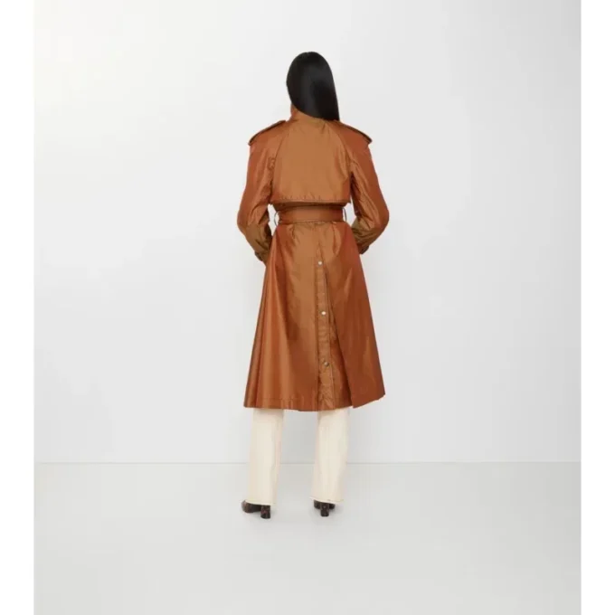 Trench Coat lung din amestec de nailon