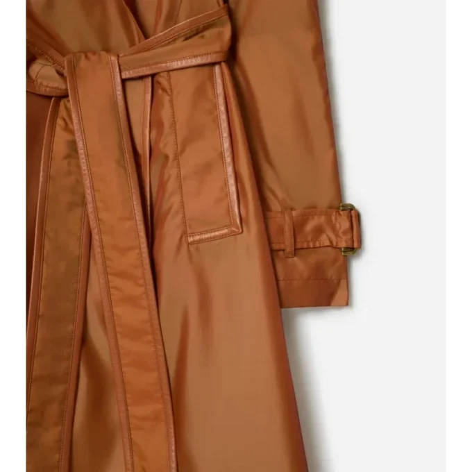 Trench Coat lung din amestec de nailon